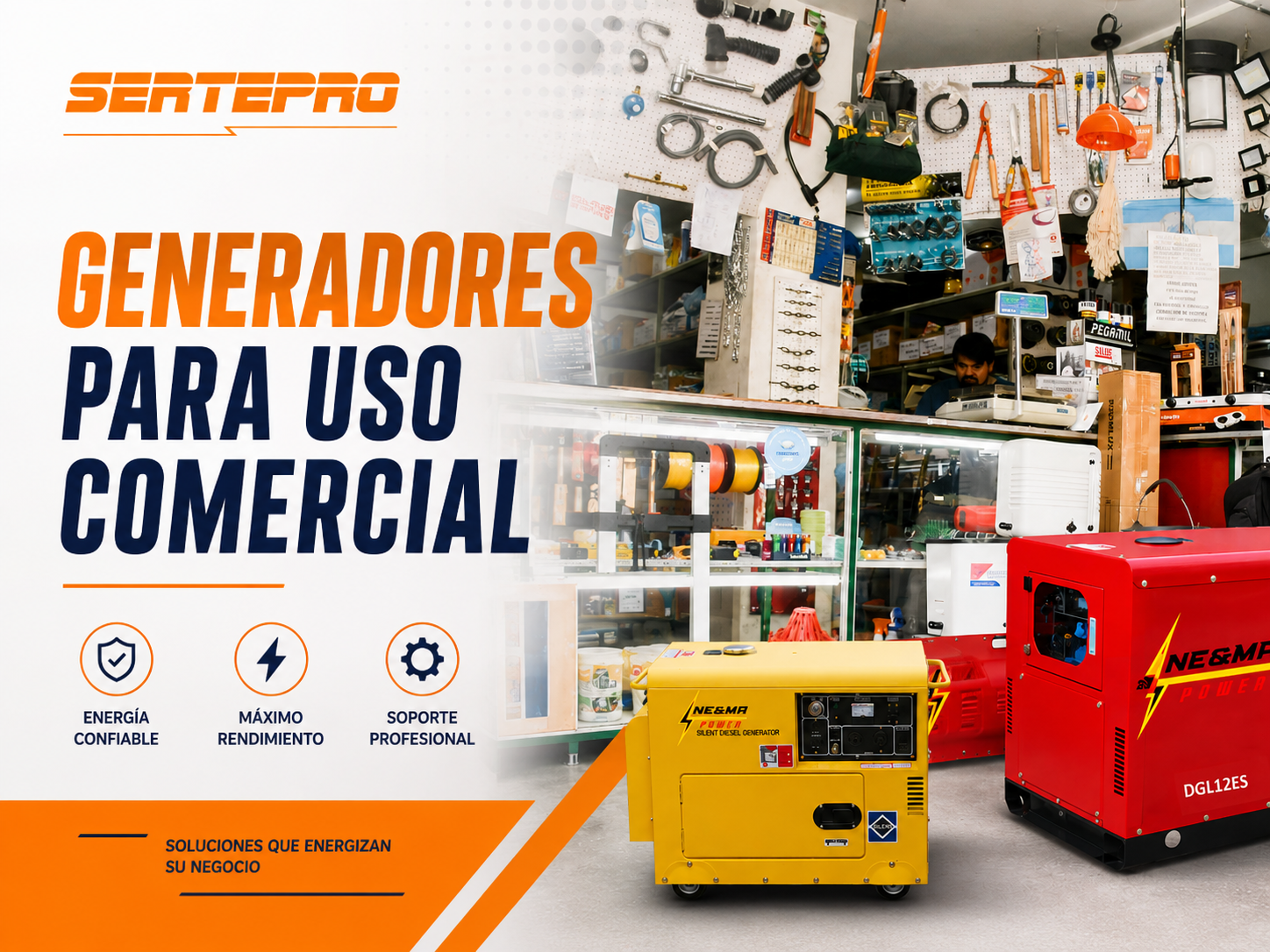 generadores uso comercial Sertepro