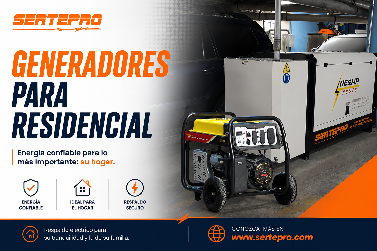 generadores uso residencial sertepro